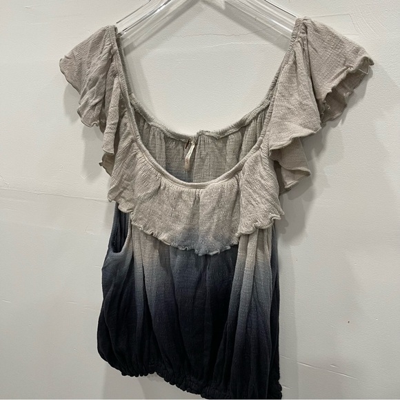 Free People Cora Lee Ombre Ruffle Trim Off The Shoulder Top Size Small - Picture 9 of 9